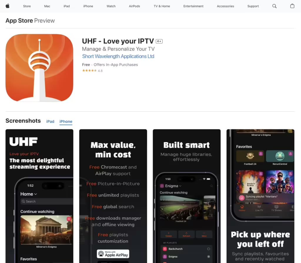 UHF on App Store